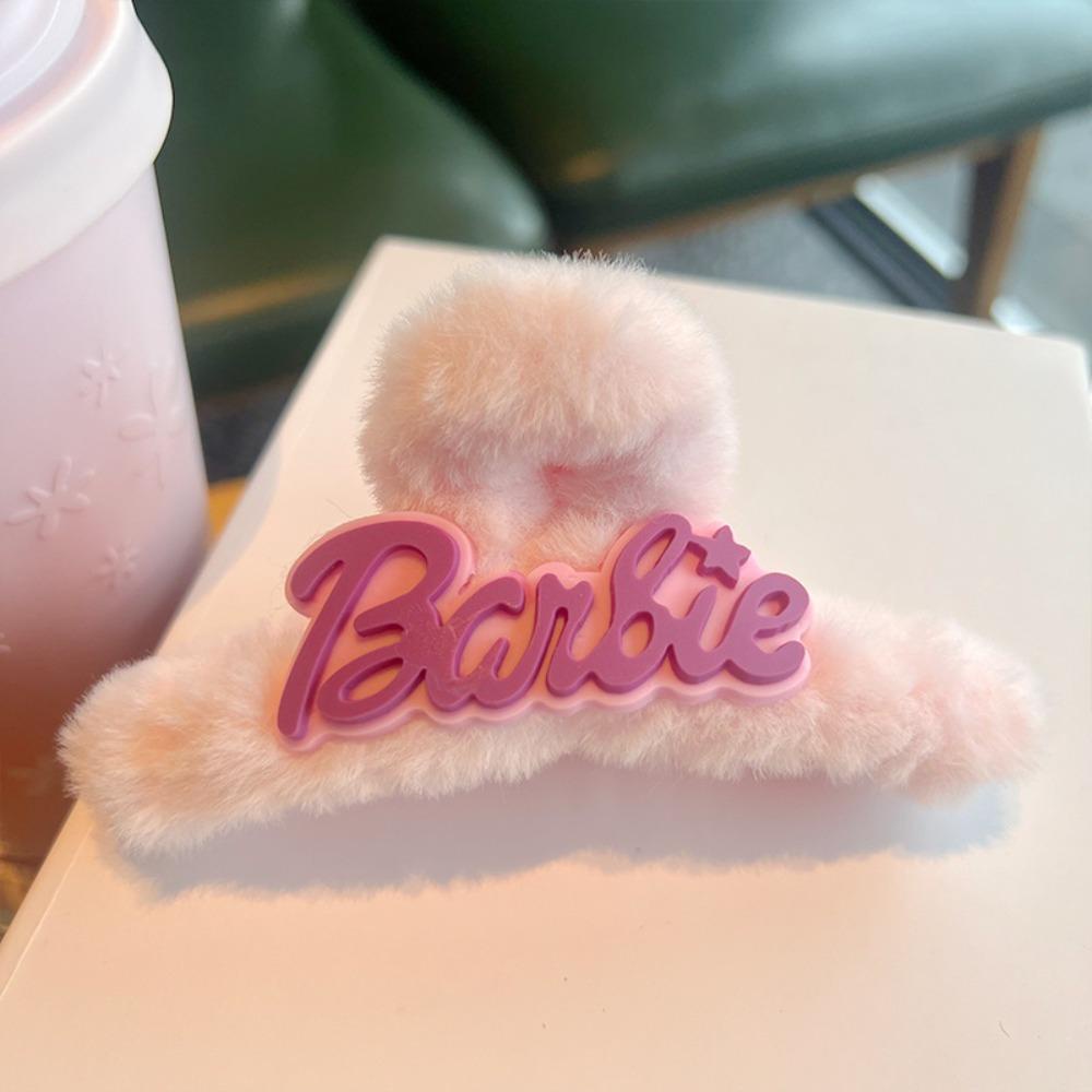 Mihan1 Kẹp Tóc Hình Cá Mập Lông Xù Màu Trơn Thời Trang Dành Cho Nữ