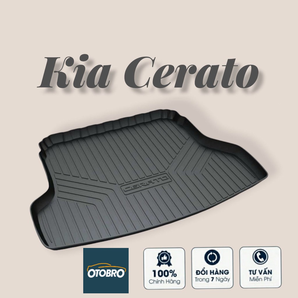 Lót Cốp Nhựa Xe Kia Cerato 2019 2020 2021 2022 2023 Chất Liệu Nhựa Dẻo ko Mùi ko thấm nước,