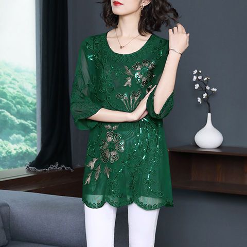 Áo Che Bụng Plus Size Thời Trang Mùa Thu Cho Phụ Nữ Trung Niên