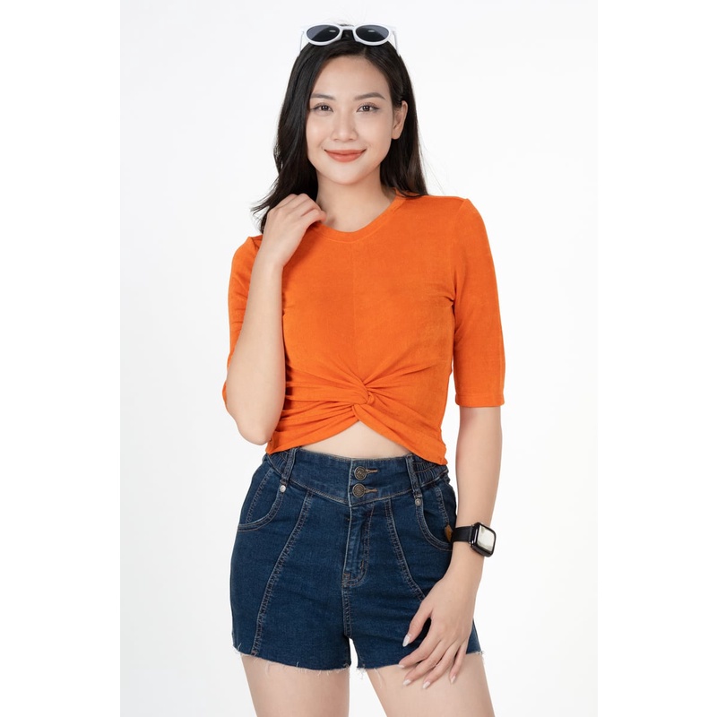 Áo Croptop Nữ Xoắn Eo , chất liệu vải cao cấp, thoải mái Freelancer - FWTS23SS06C