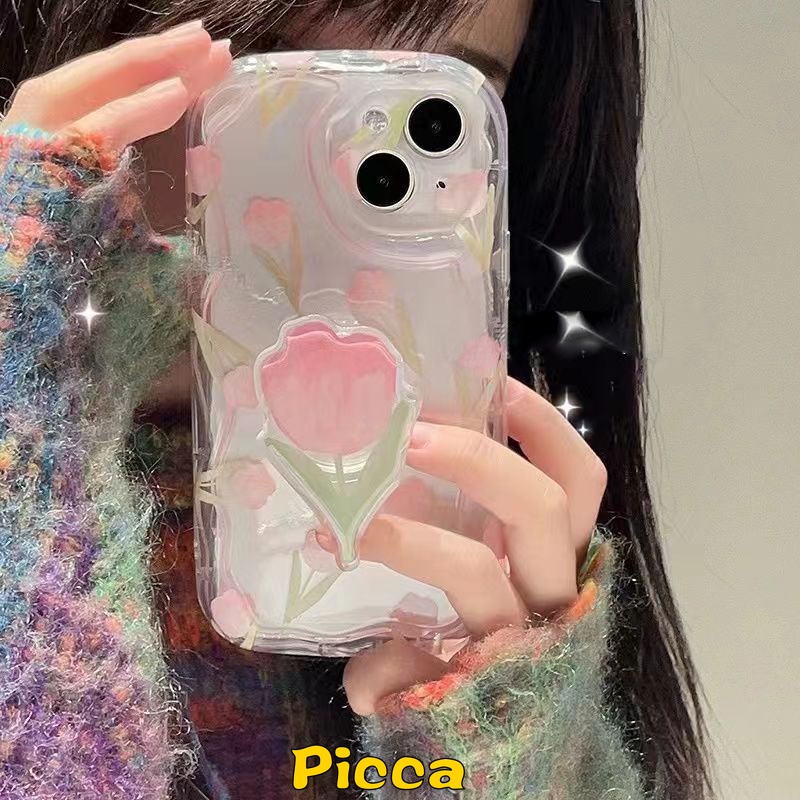 Ốp Điện Thoại Họa Tiết Hoa tulip 3d Cho iphone 11 15 14 13 12 pro max 15 xr 15 7 8 6 6s plus x xs max se 2020