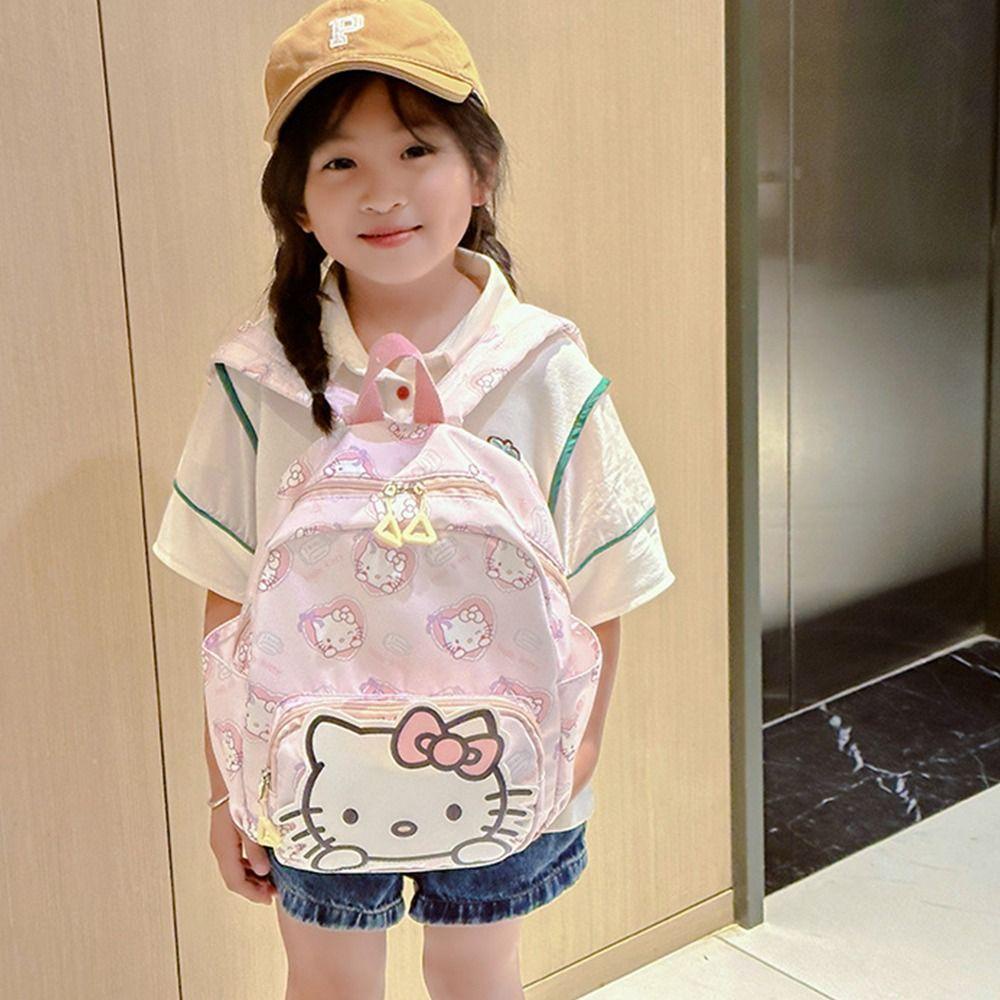 Balo đi học họa tiết mèo Kitty/ cún Kumamoto Pachacco hoạt hình phong cách Hàn Quốc dễ thương dành cho trẻ em