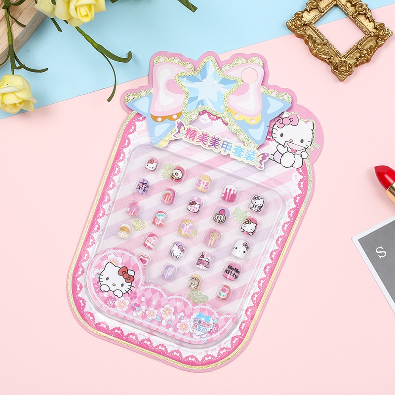 Sanrio nail art sticker phim hoạt hình dễ thương kuromi nail painting stickers cho bé gái