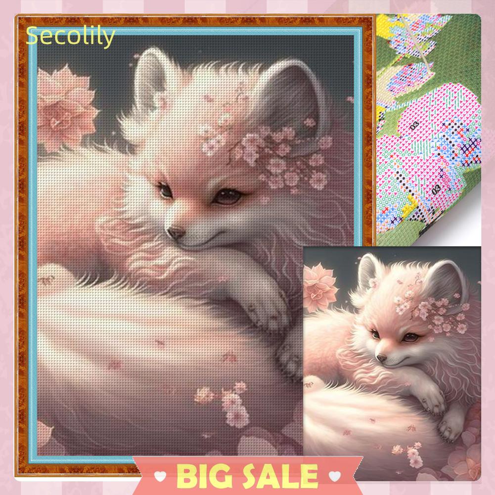 Thêu đầy đủ eco-cotton thread 11ct in fox cross stitch kit tác phẩm nghệ thuật