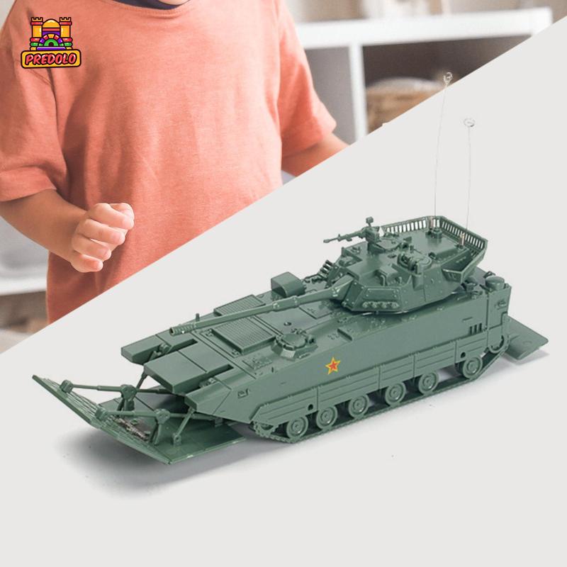 Predolo 1:72 quy mô lắp ráp mô hình xe tăng giáo dục đồ chơi xây dựng thu nhỏ bộ mô hình xe tăng 4d theo dõi xe bánh xích cho bộ sưu tập trẻ em