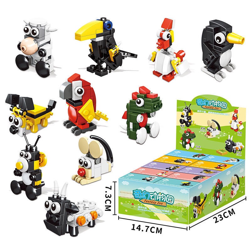 Tương thích với Lego Khối Xây Dựng Côn Trùng 12 Cung Hoàng Đạo Động Vật Biển Lớn Vừa Hạt Nhỏ Lắp Ráp 12 Trẻ Em Quà Tặng Đồ Chơi