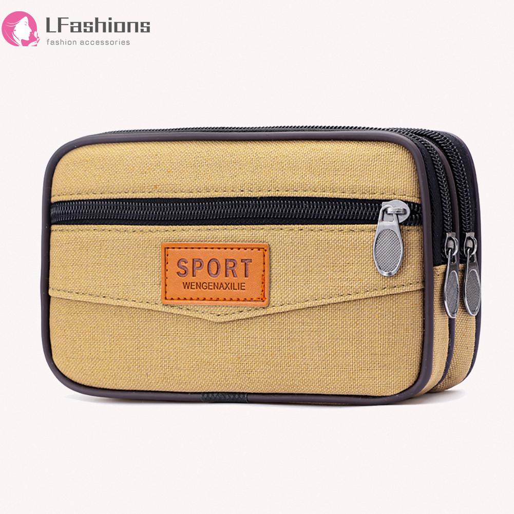 ❀ Áo Thun In Chữ Lovefashionss Thời Trang ❀ Túi đựng điện thoại nam nhiều lớp túi thắt lưng fanny pack túi vải túi nhỏ