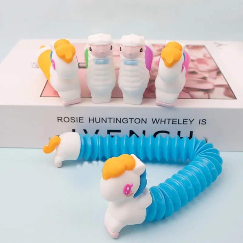 Bóp động vật mùa xuân pop tube unicorn push stress relieve decompression pipe anti-stress vent fidget toys for kids người lớn jp3vn
