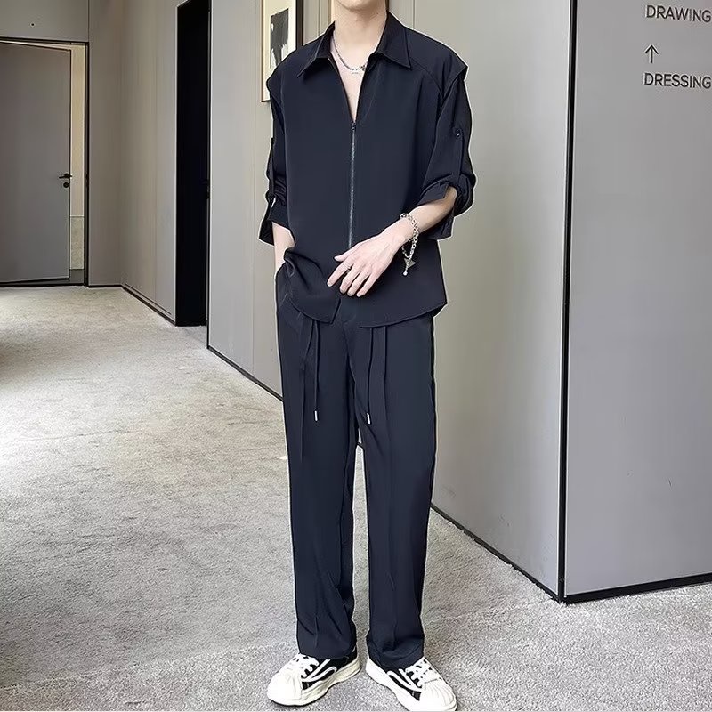 Áo Sơ Mi cotton Dài Tay Dáng Rộng Thời Trang Mùa Thu Dành Cho Nam