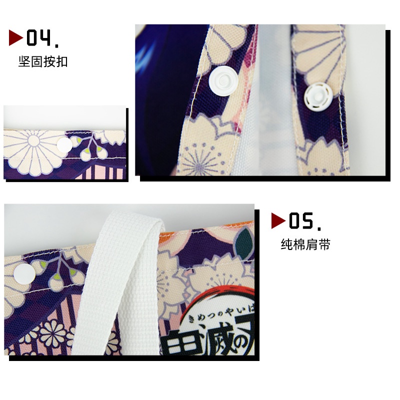 Hayao miyazaki doudoulong anime canvas bag túi mua sắm túi xách túi đeo vai sinh viên đi lại sách vải lanh túi anime hai chiều