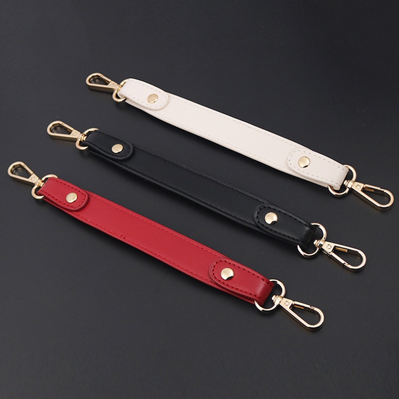 1 pc pu leather bag quai đeo meta hook buckle belt túi xách ngắn bền bỉ phong cách màu rắn all-match đa năng thay thế tính khí giản dị