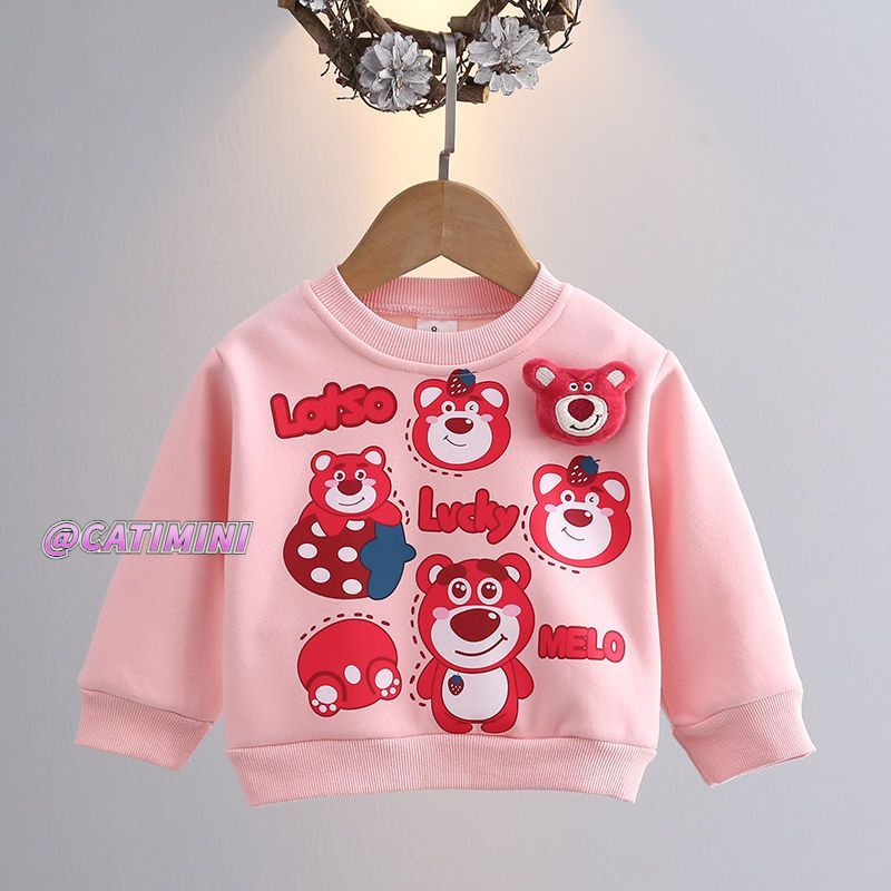 Catimini mùa thu và mùa đông áo sơ mi nữ mỏng nhung mùa đông quần áo sang trọng cho bé dưới áo sơ mi trẻ sơ sinh 1-3 tuổi bé gái áo len lông cừu