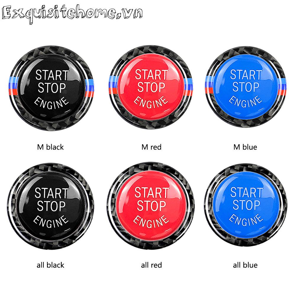 Nút dừng khởi động động cơ thay thế nắp + vòng trang trí cho bmw e90 e92 e93 320i