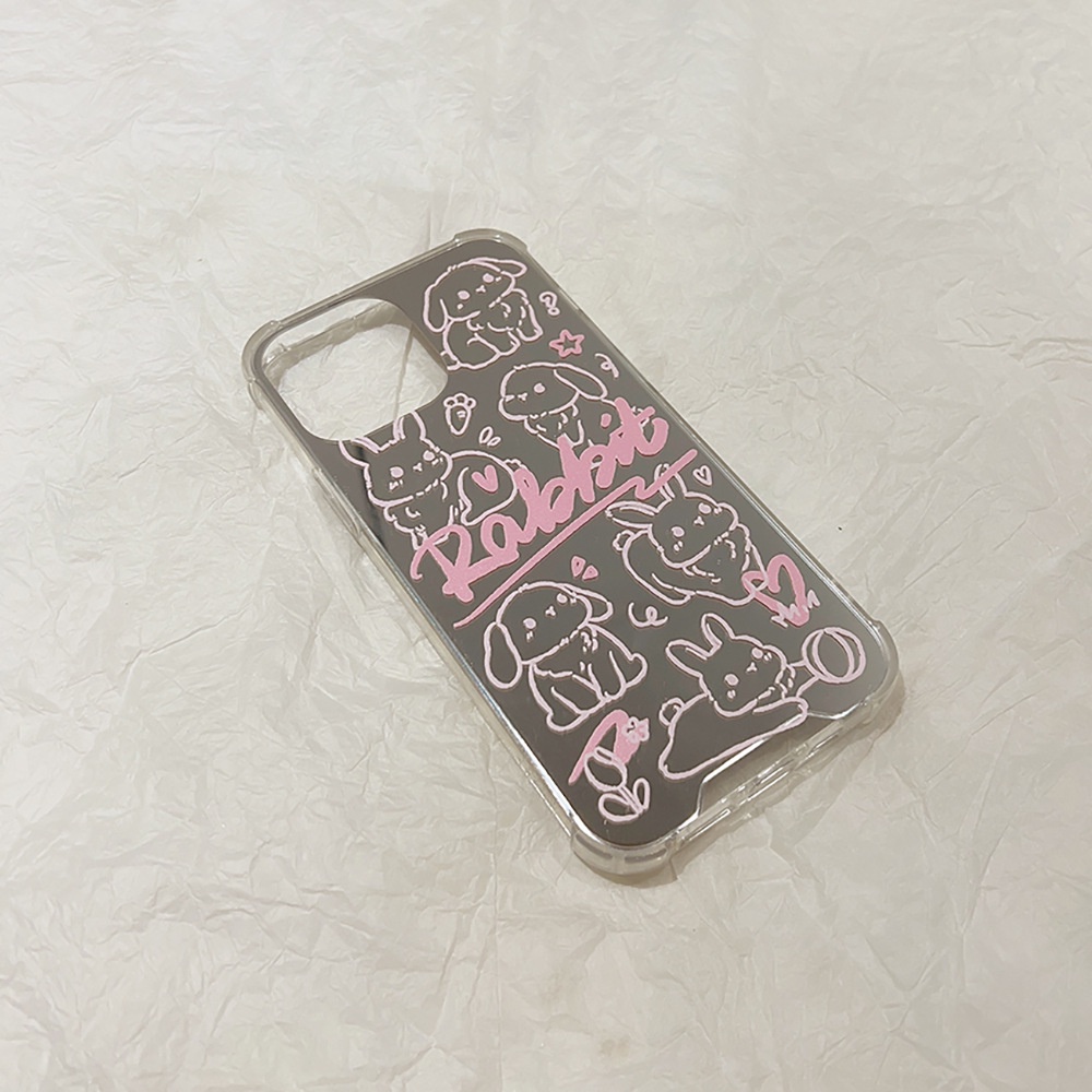 Ốp Điện Thoại Họa Tiết Hoạt Hình Chú Thỏ doodle Cho iphone 7 8 plus x xr xs 11 12 13 14 15 mini pro max se 2020