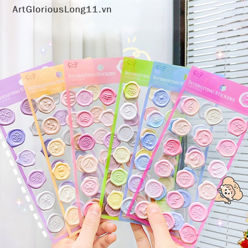 Artgloriouslong wax seal stickers cho đám cưới phong bì lời mời phong bì con dấu sticker cho bé tắm sinh nhật vòi hoa sen cô dâu.