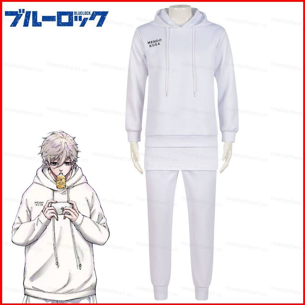 Ere1 seishirou nagi cosplay hoodie áo sơ mi quần trang phục anime khóa màu xanh thể thao bộ đồ thường ngày đồng phục halloween party