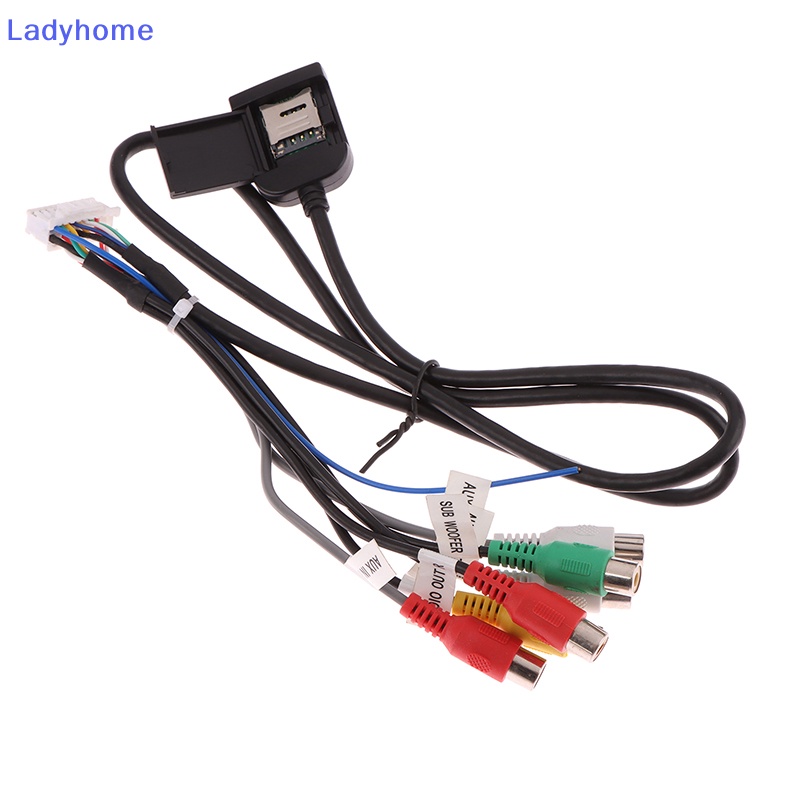 Lady 20 p plug car stereo radio rca đầu ra aux dây khai thác đầu nối dây bộ chuyển đổi cáp loa siêu trầm cáp 4g khe cắm thẻ sim cáp radio trên ô tô vn