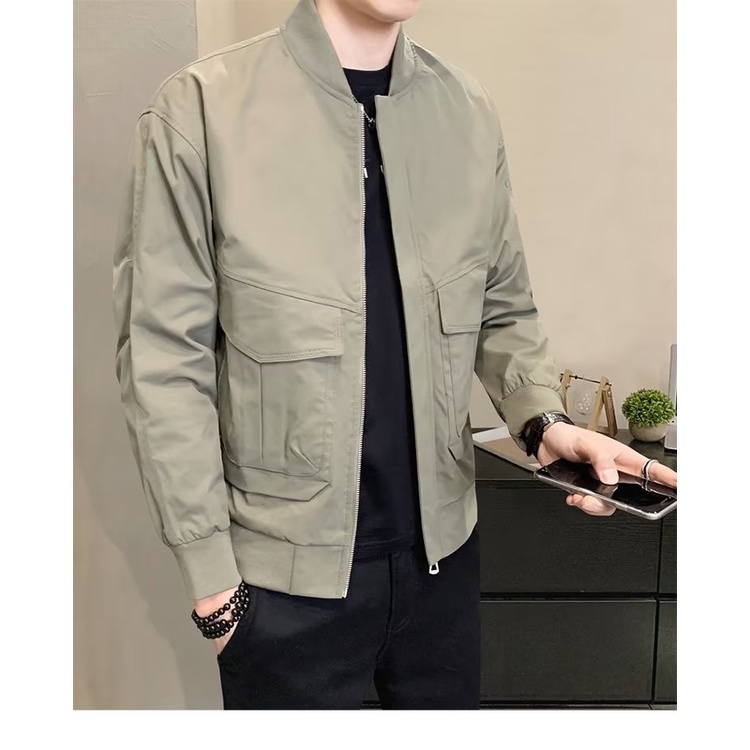 Áo Khoác Bóng Chày Cao Cấp Ôm Dáng Phong Cách Đường Phố Hàn Quốc Mùa Thu Mới Cho Nam