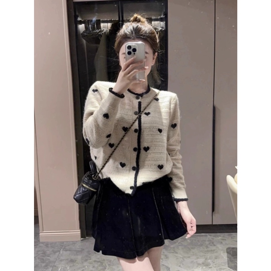 Áo Cardigan Dệt Kim Tay Dài Phong Cách Hàn Quốc Thời Trang Mùa Thu 2023