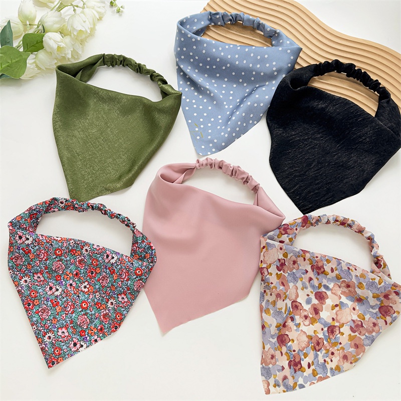 Túi vải satin mới khăn trùm đầu phụ kiện tóc phụ nữ khăn tam giác đàn hồi tất cả phù hợp với mũ nón