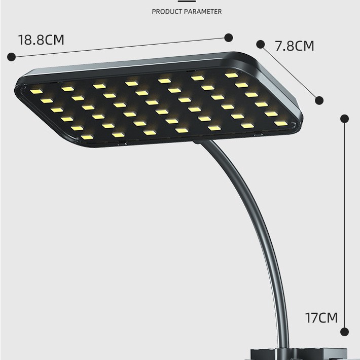 Đèn thủy sinh Deyao CF 02 - Gebo CF 02 RGB, đèn đỏ cá không đỏ nước