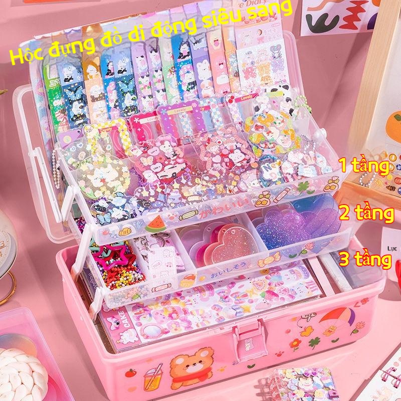 Smartliving Bộ kem keo dán thẻ Goo, Bộ dụng cụ tự làm móc khóa dán sticker thủ công DIY, bộ thẻ bài goo kem keo Cực kì đáng yêu.