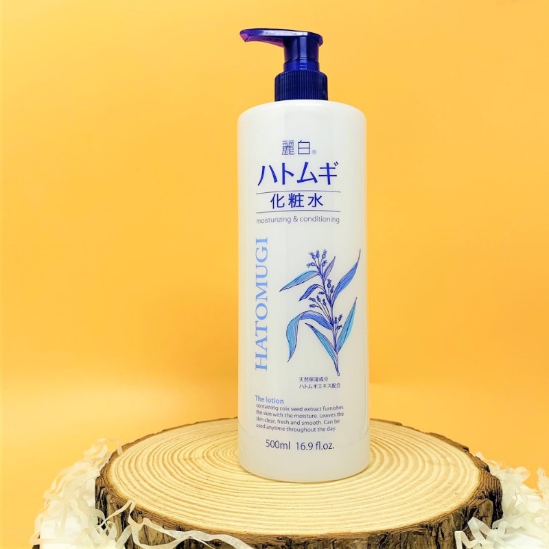 Nước hoa hồng ý dĩ Hatomugi dạng vòi 500ml tiện lợi - hàng Nhật nội địa