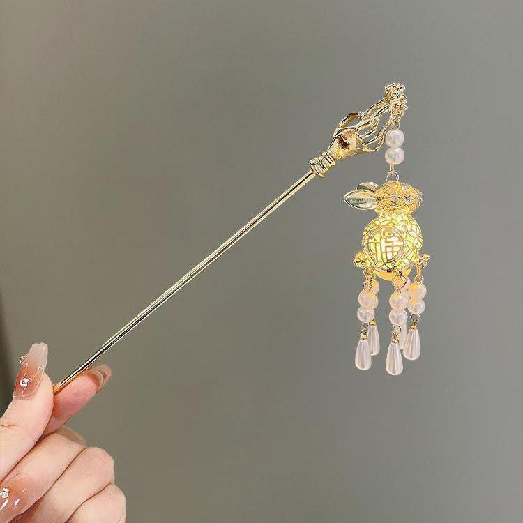 Trâm Cài Tóc Phối Tua Rua Và Đèn Lồng Phong Cách Hoàng Gia Phương Tây Cổ Điển Cho Nữ