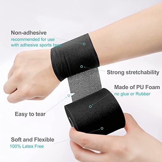 Foam underwrap athletic foam tape sports pre wrap athletic tape sports tape for ankles cổ tay tay đầu gối và tóc