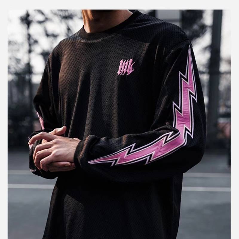 Spring 2023 Movall Long Sleeve Basketball Clothes Basketball T-shirt Men's Training Sports Top round