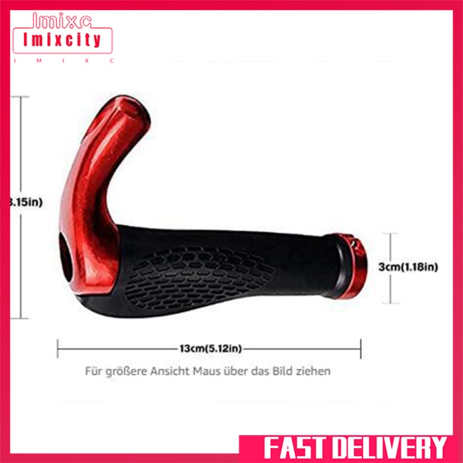 Imixcity 1 cặp hợp kim kỹ thuật xe đạp tay cầm khóa-on tay lái nắp tay lái thanh cuối tay lái carbon