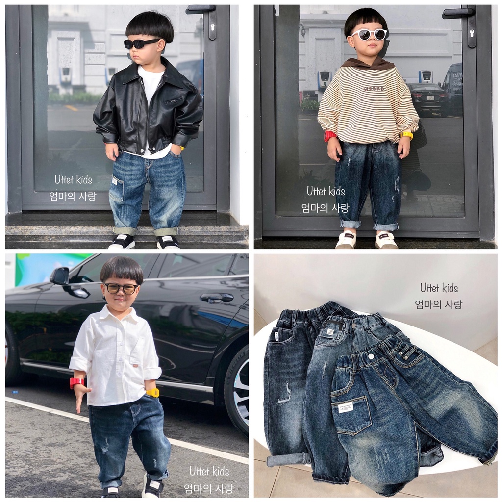 QUẦN JEAN MỀM VÀ CO GIAN DÁNG BAGGY DÀNH CHO BÉ GÁI VÀ BÉ TRAI