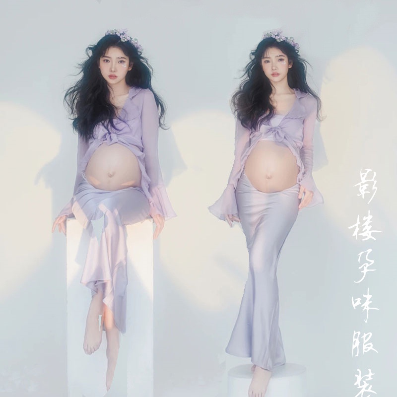 Phụ nữ mang thai chụp ảnh quần áo phong cách mới studio ảnh mang thai mẹ bụng lớn nghệ thuật chụp ảnh chụp ảnh ảnh nghệ thuật ảnh