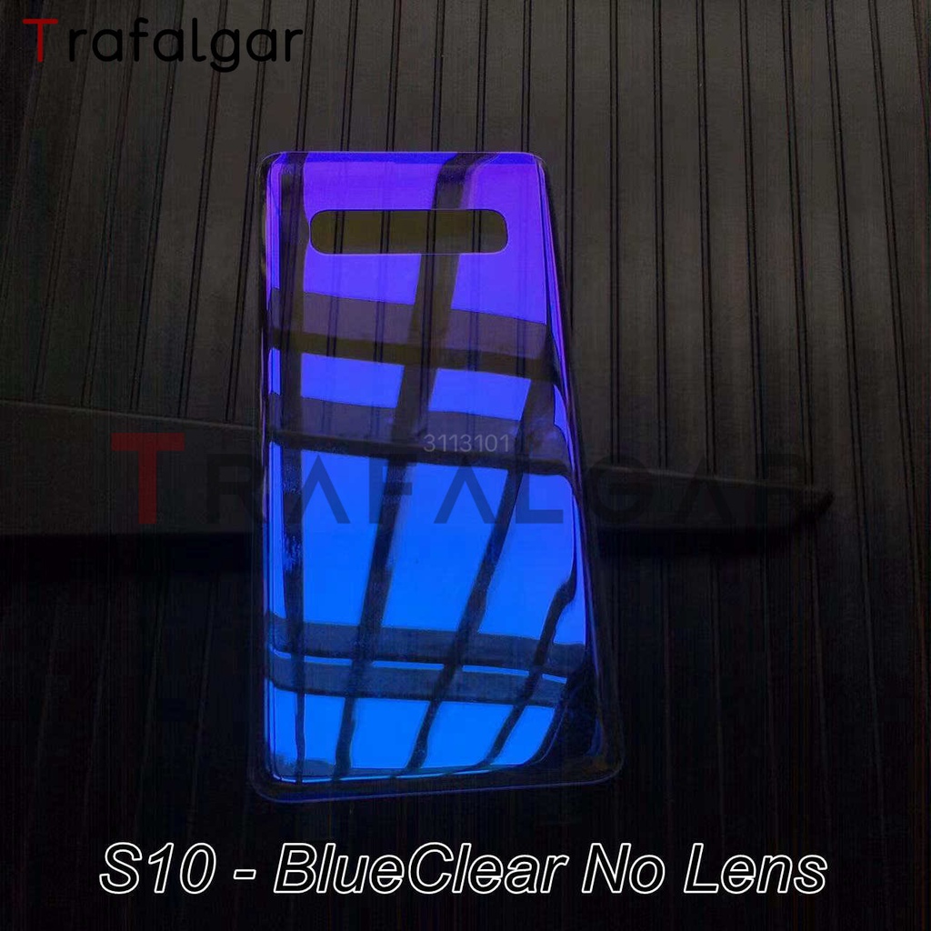 Nắp lưng bằng kính trong suốt cho samsung galaxy s10 plus s10 5g s10e bảng điều khiển cửa pin phía sau vỏ sau có thay thế ống kính máy ảnh + miếng dán