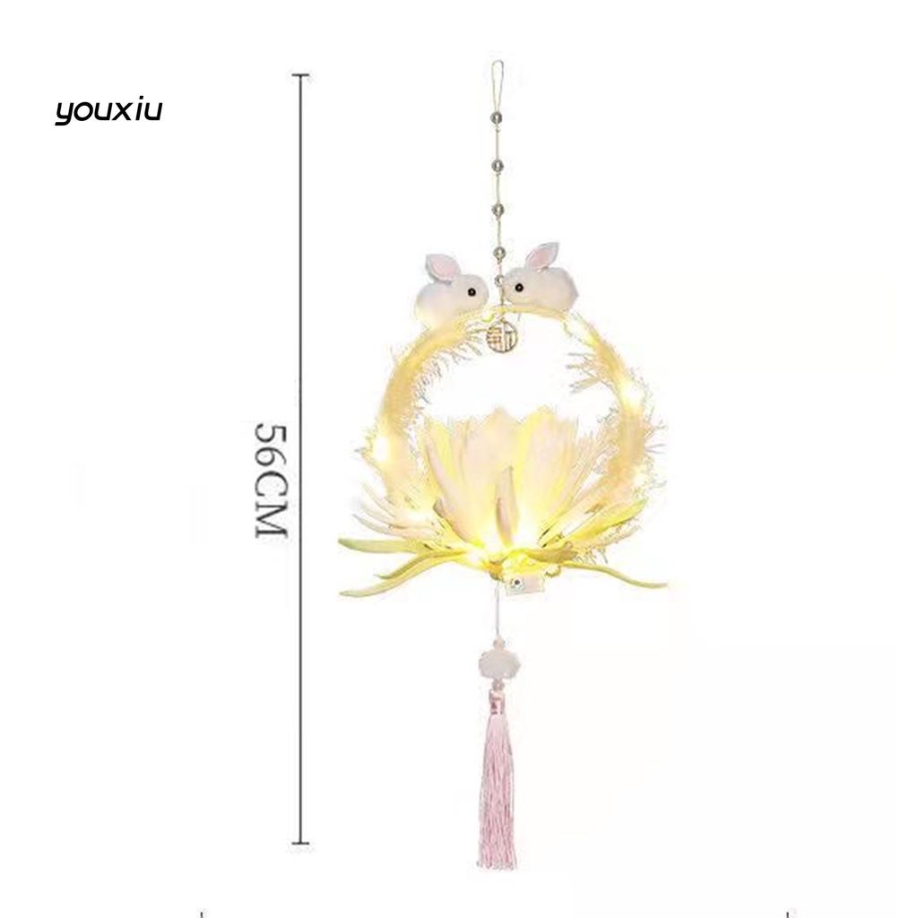 Yfp di động đèn lồng phát sáng mô phỏng hoa tua bùa tự làm đồ chơi giáo dục trang trí bầu không khí dễ thương làm bằng tay đèn led thỏ hoa sen phát sáng trang trí cho năm mới