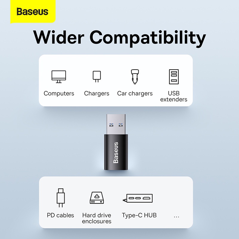 Đầu chuyển đổi BASEUS USB 3.1 Type C sang USB cao cấp thích hợp cho Macbook pro Air Samsung S10