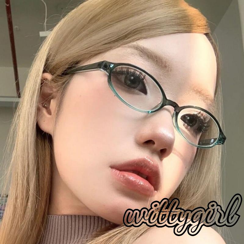 Mắt Kính Hình oval Thời Trang Phong Cách retro Dành Cho Nữ