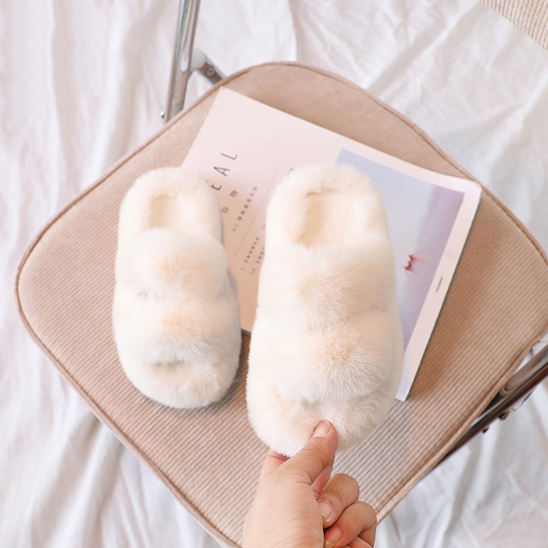 Ayuer kích thước 26-40 thanh song song cha mẹ-con dép giữ nhiệt trong nhà sang trọng cho bé gái mặc thường phiên bản hàn quốc
