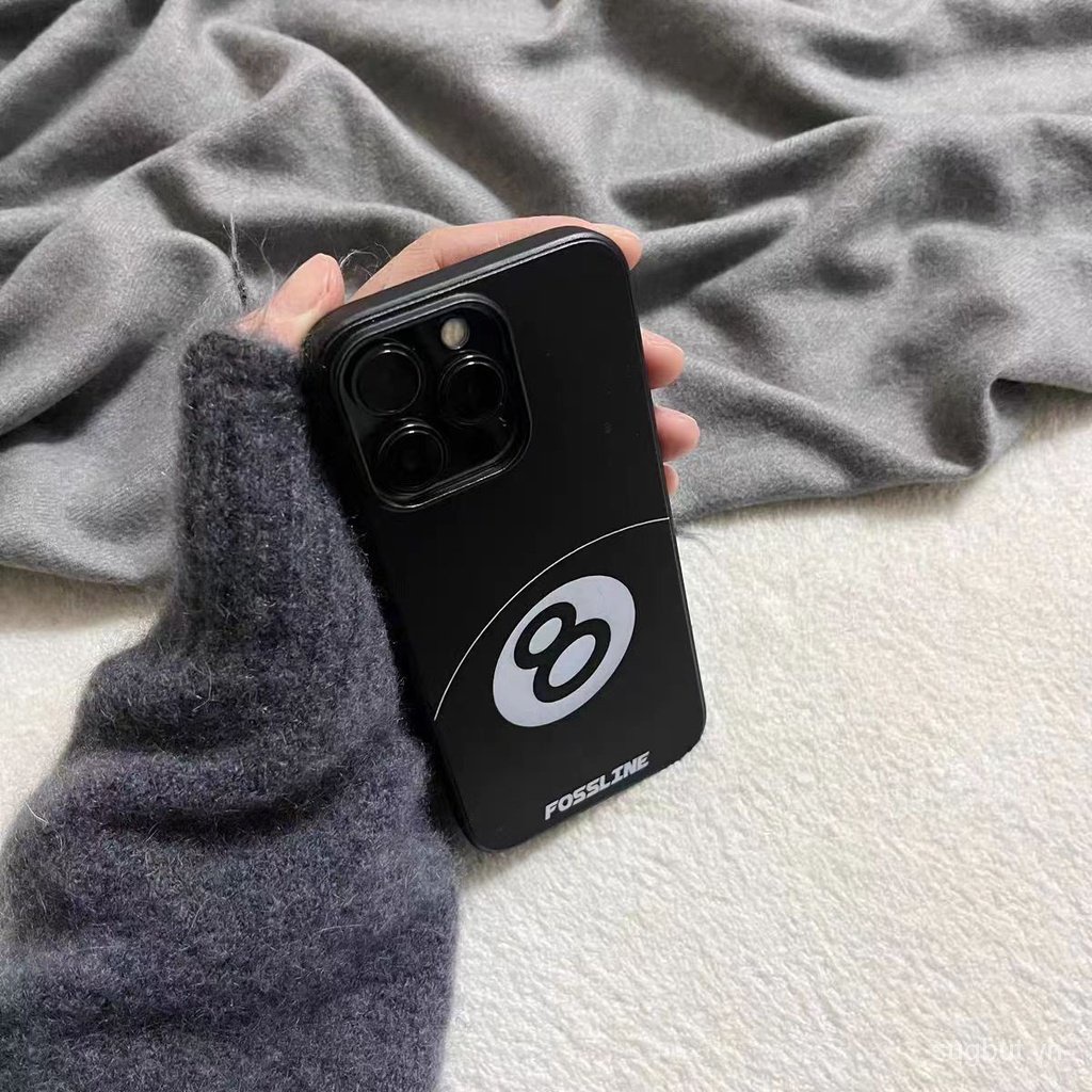 Hot sale-black no. 8 mẫu bida iphone 11 pro max xs xr x xs max 7 8 plus 11 12 13 14 pro max 12 pro 13 pro max 14plus vỏ bảo vệ