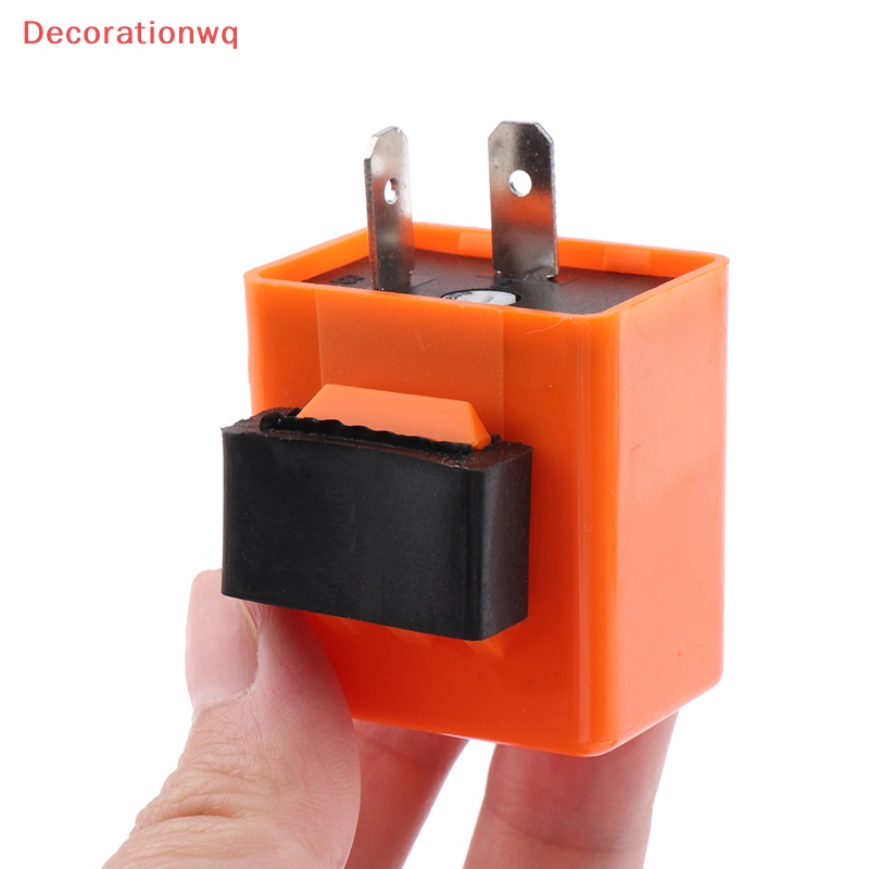 Decorationwq 12v tần số có thể điều chỉnh tín hiệu rẽ đèn báo nhấp nháy 2 pin led flasher relay cho phụ kiện hiệu suất xe máy mới
