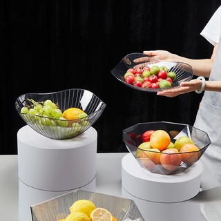 Bát / đĩa đựng hoa quả trái cây, bánh kẹo để bàn trưng bày trong suốt sang trọng 28x10.5cm