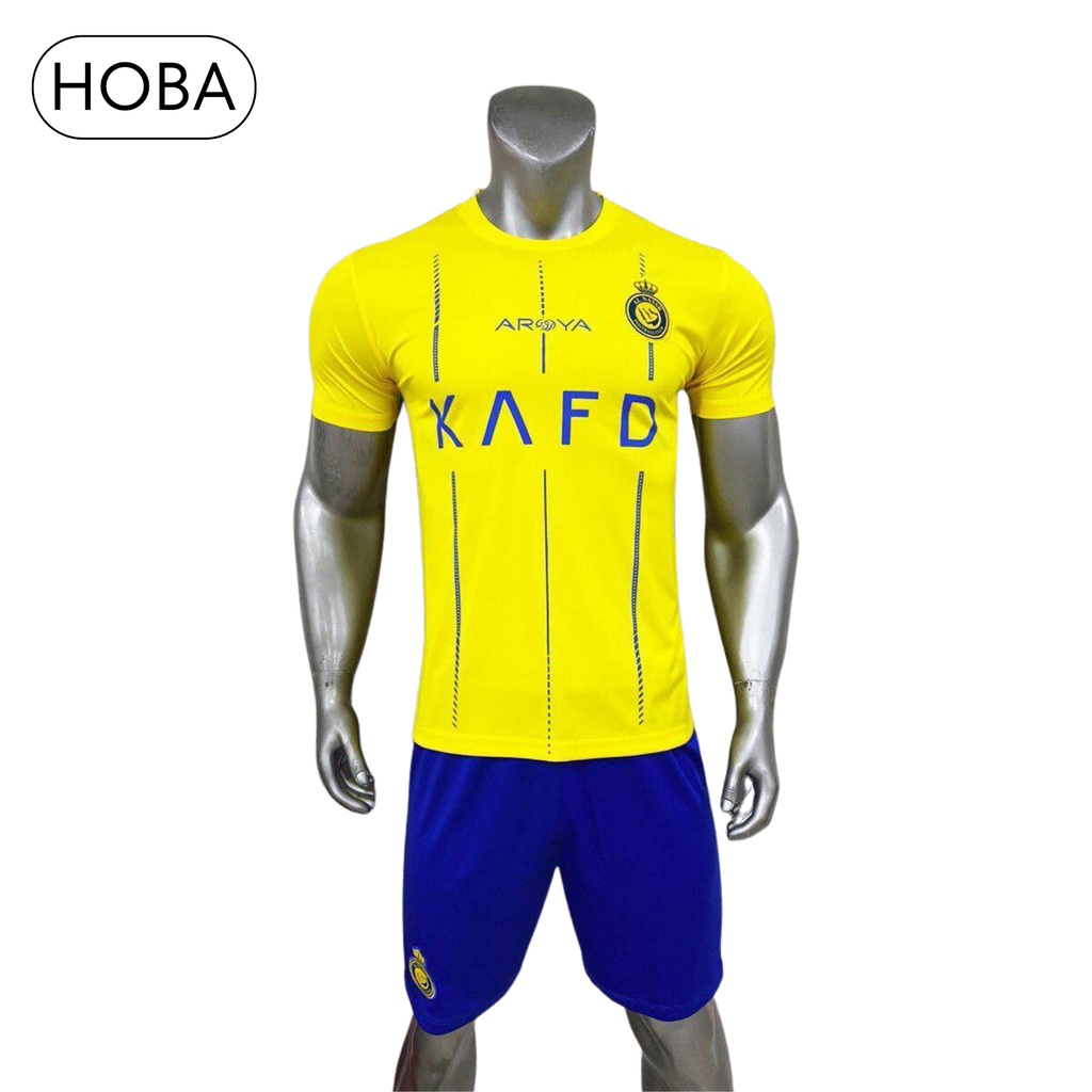Bộ quần áo bóng đá đồ đá banh CLB Al Nassr Ronaldo vàng
