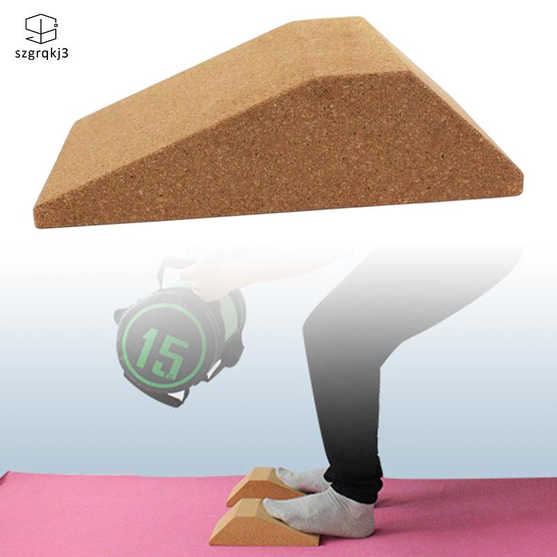 Cork squat wedge block incline board squat ramp để kéo dài thể thao trong nhà gỗ 23cmx6,5cm