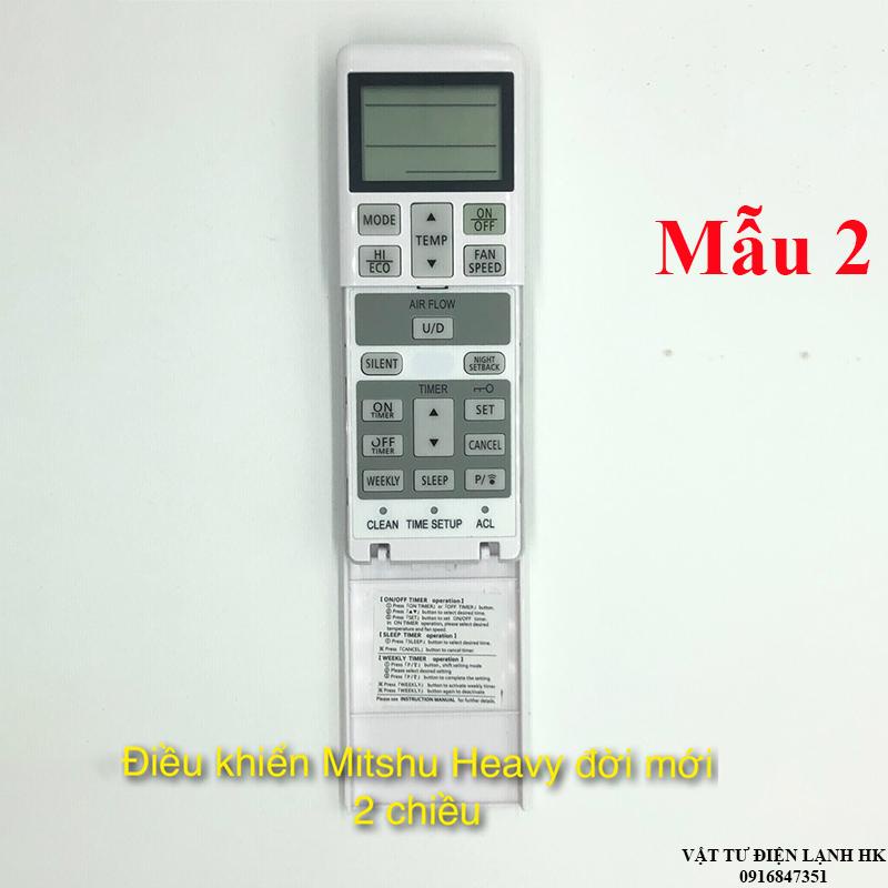 Remote máy lạnh Mitsubishi Heavy Industries, điều khiển điều hòa Mitsu mẫu 2 Xịn