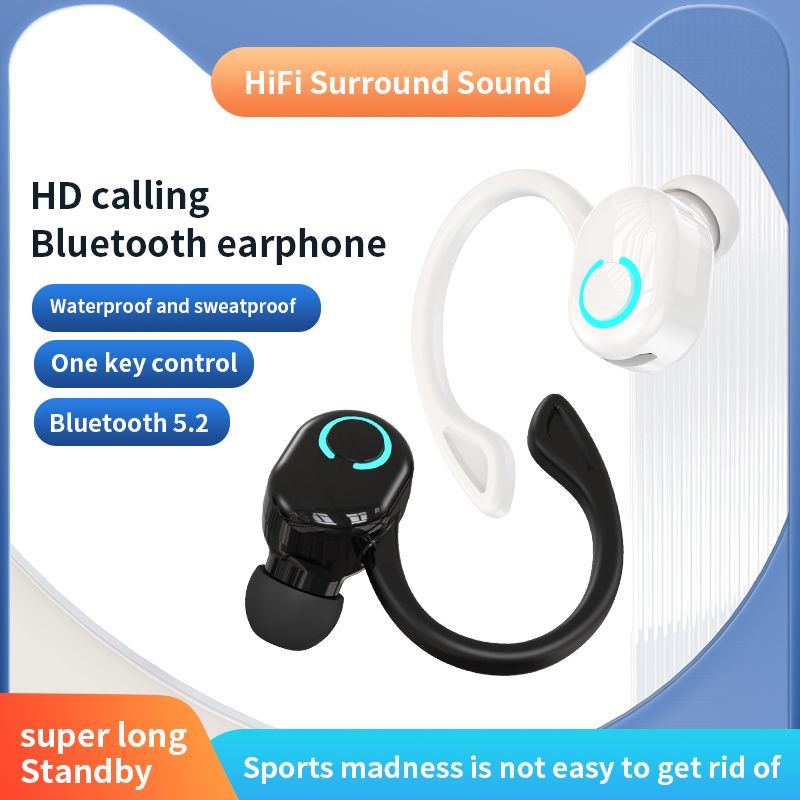Tai Nghe Không Dây Mini Bluetooth 5.2 TWS Siêu Dài Kèm Micro Cho Điện Thoại