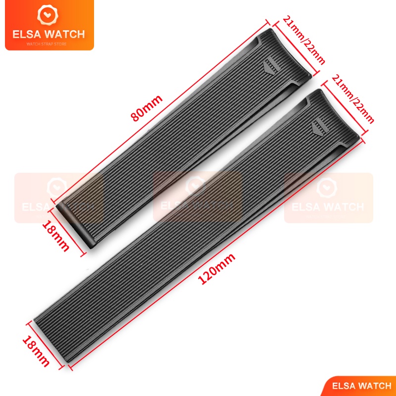 Dây đồng hồ TAG Heuer 22mm dây đồng hồ 22mm dây đồng hồ cao su TAG Heuer Aquaracer 300