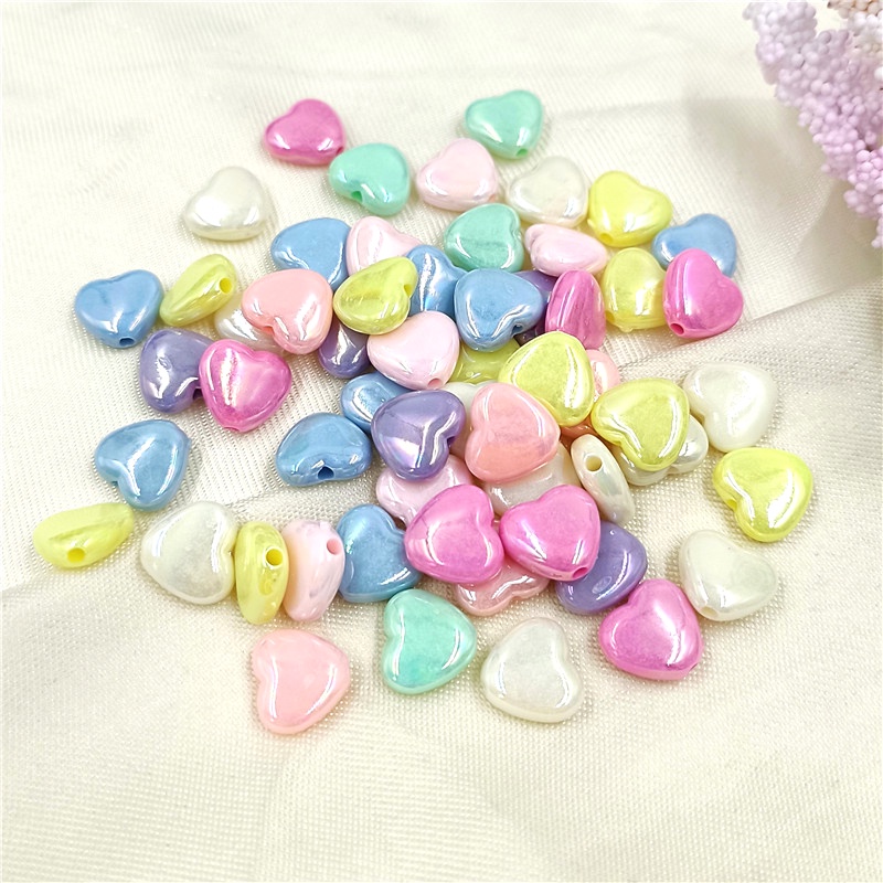 Set 10 Hạt Nhựa Hình Dấu Chân Mèo / Nơ / Bông Hoa Màu Sắc Làm Trang Sức Thủ Công
