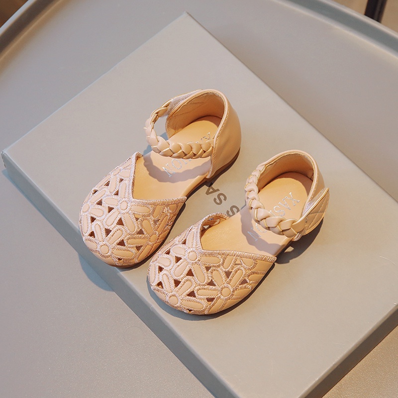 Giày Đế Mềm Chống Trượt Thêu Hoa Phong Cách Hàn Quốc Cho Bé Gái 2-8 Tuổi