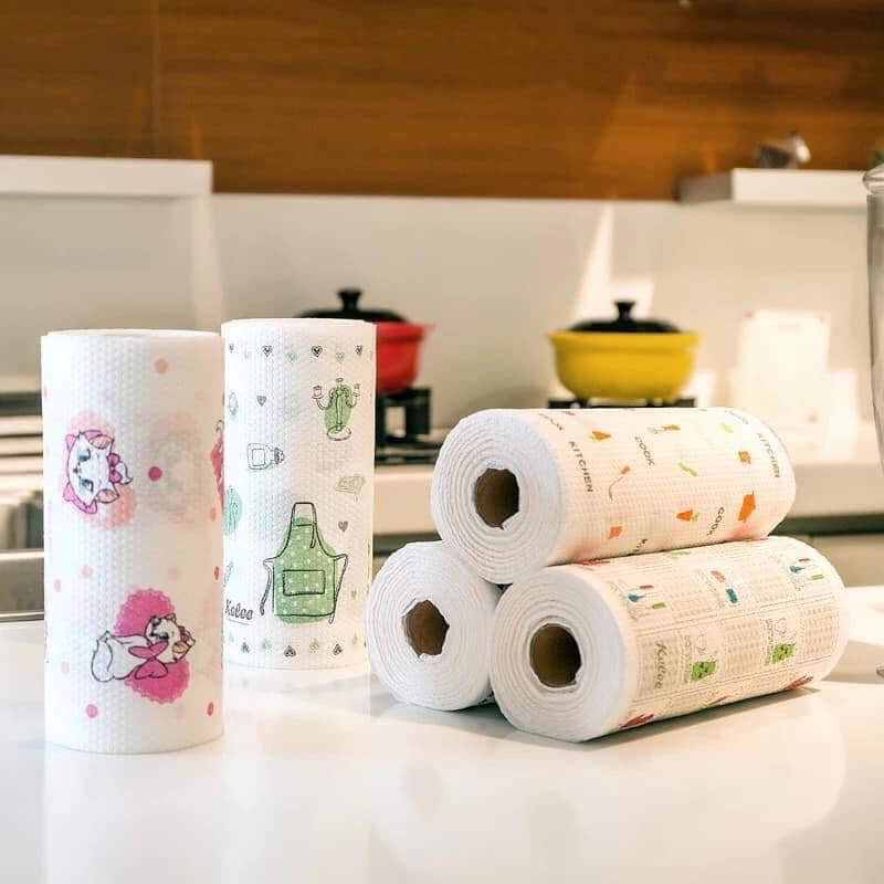 Cuộn Giấy Lau Đa Năng Nhà Bếp Sản Phẩm Mới In Hình Sáng Tạo 50 tờ  SP002054