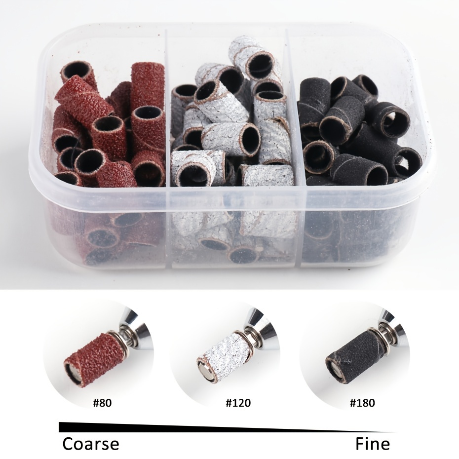 Đầu Chà Nhám Cho Máy Mài Móng Tay 180 / 120 / 80 Grit
